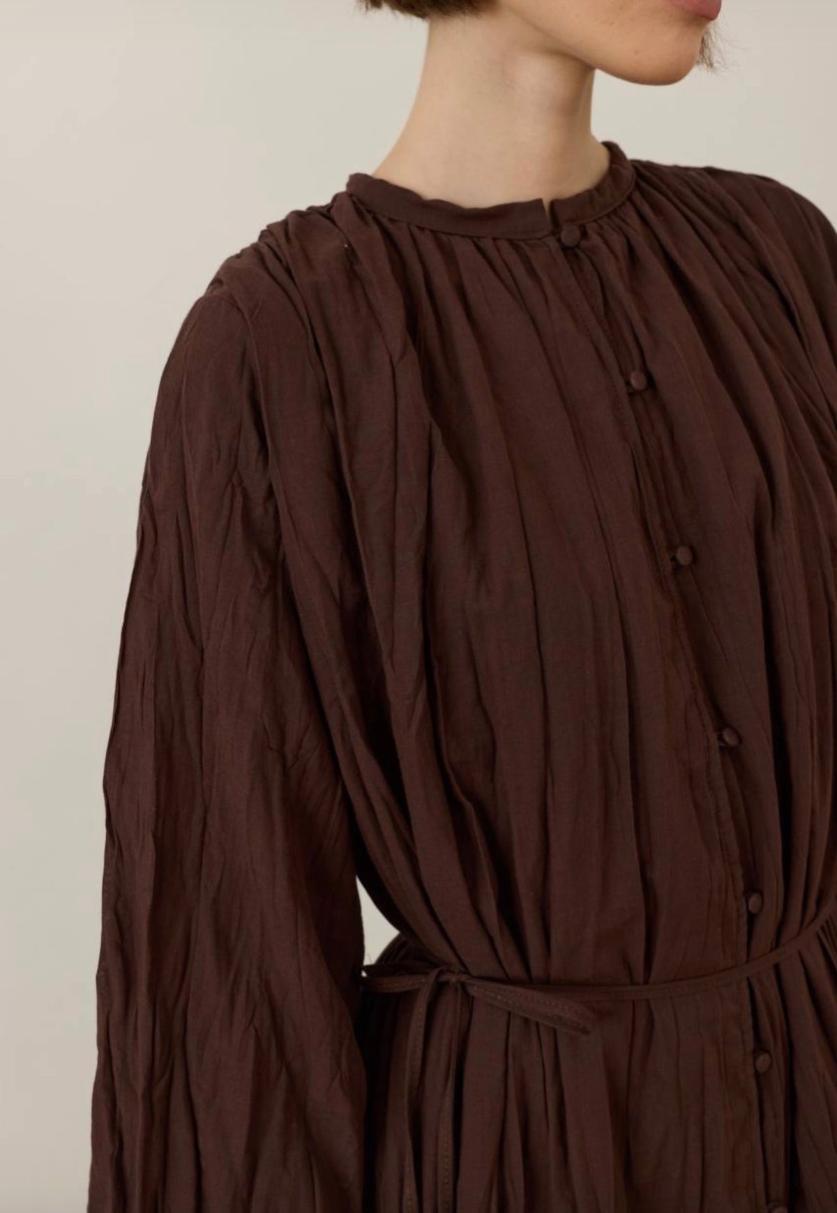Luna Cotton Dress - Choco