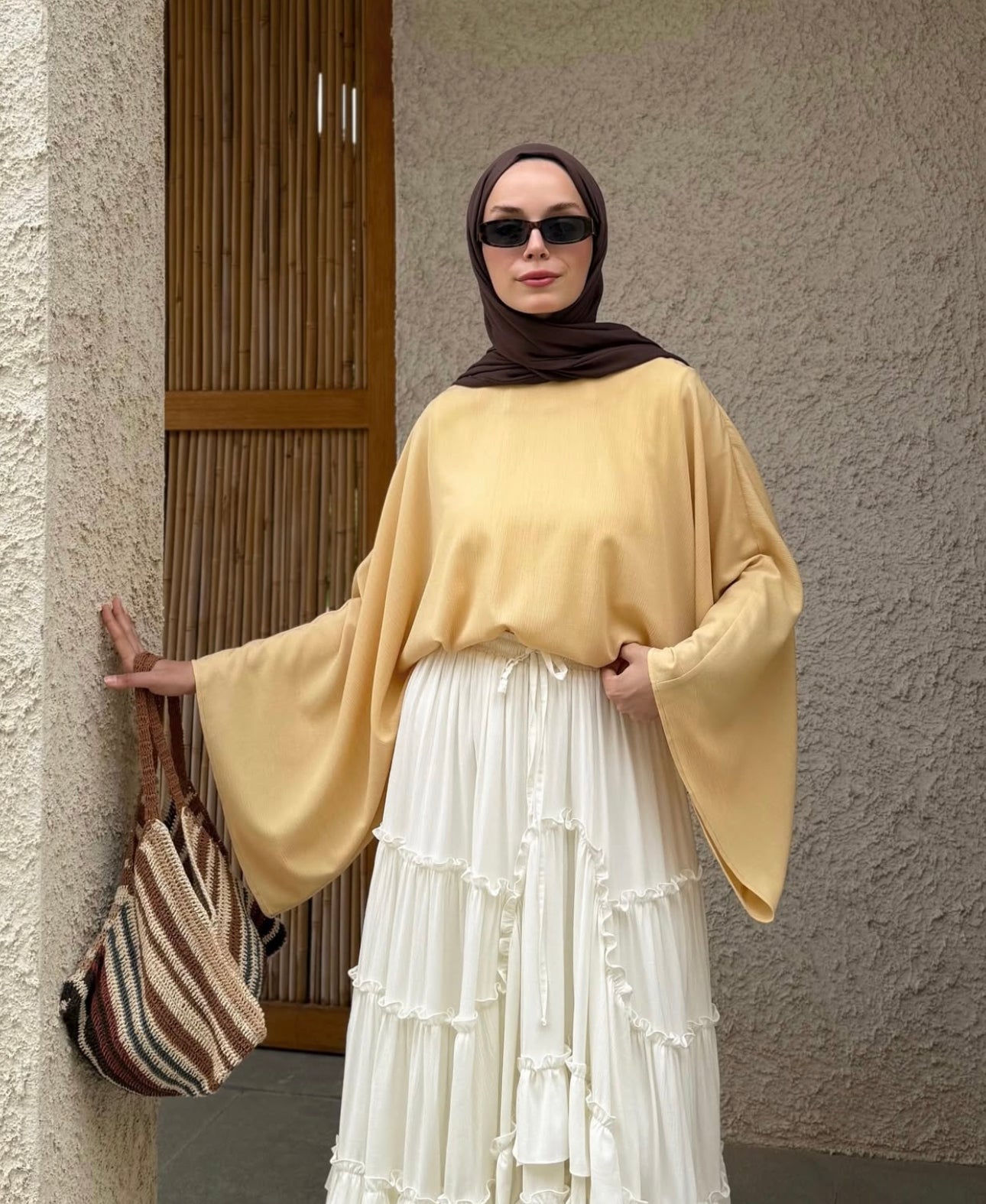 Butterfly flowy top - butter yellow