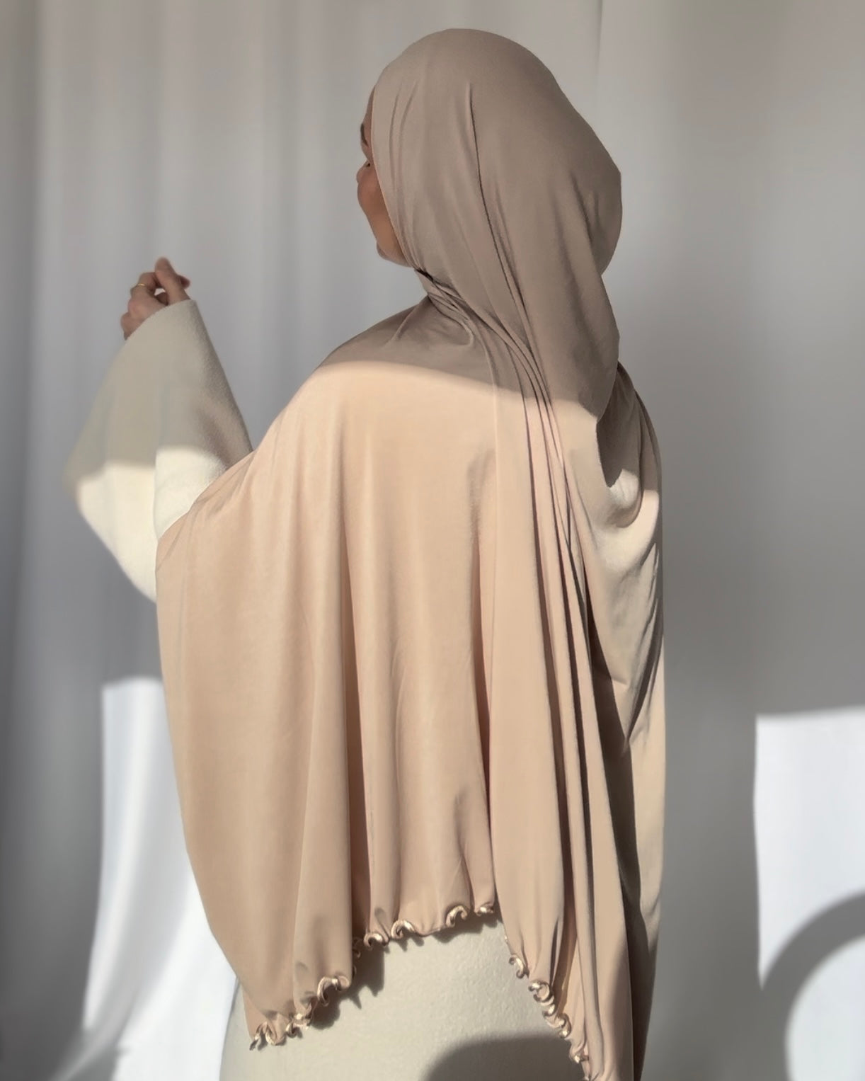 Flowy Lycra Hijab - biscuit FL11