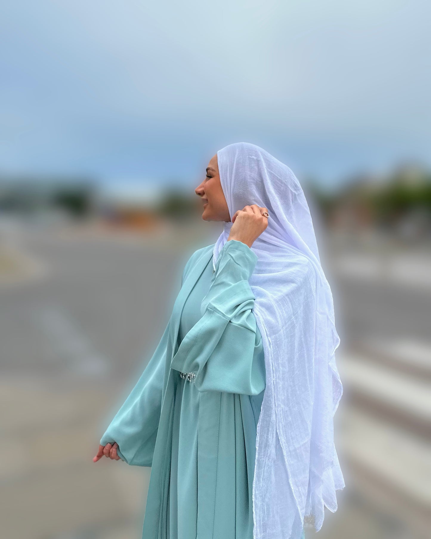 Dubai Hijab - Baby Powder White db46