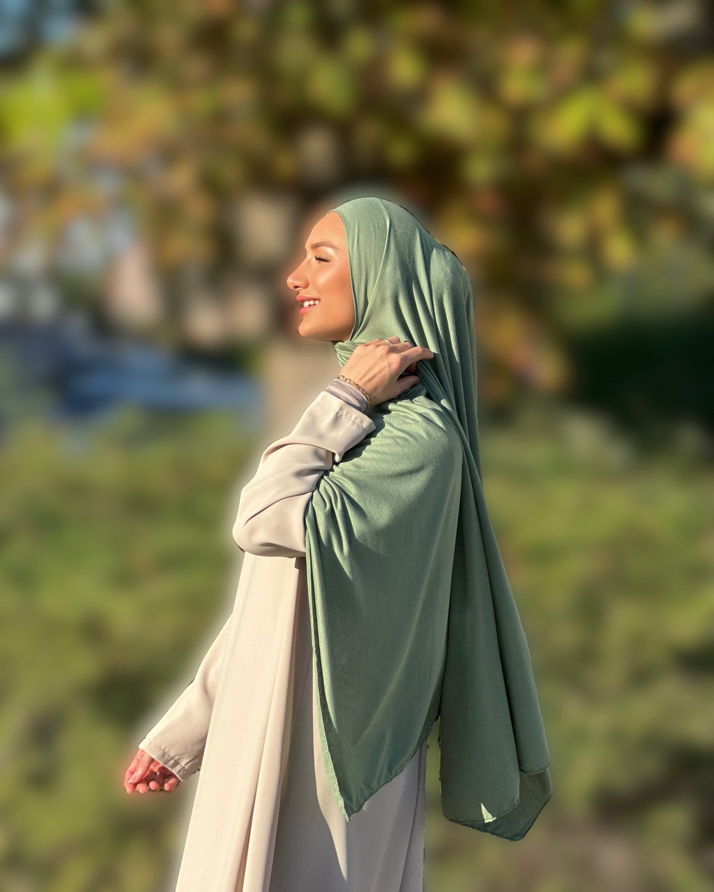 Plain Jersey hijab - Iguana b108