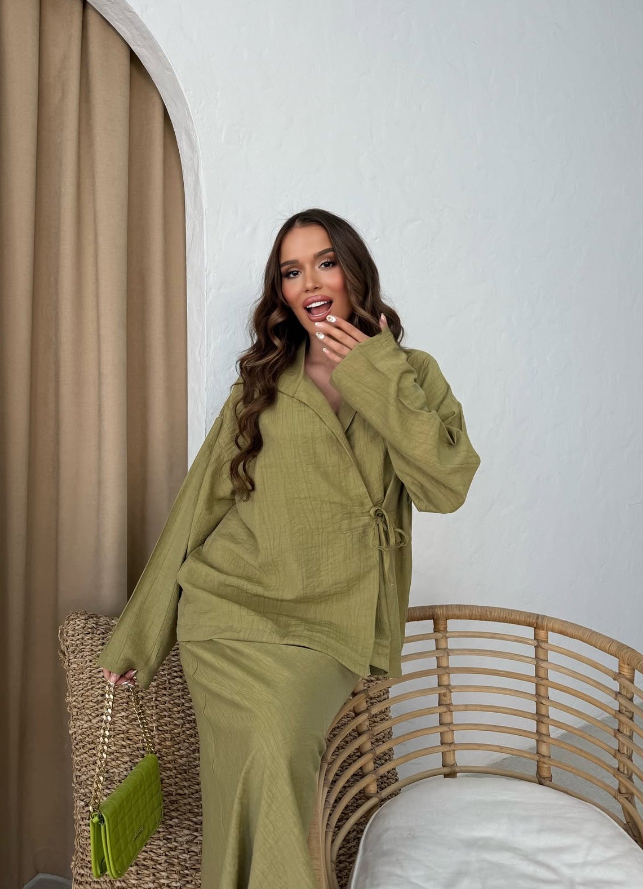 Belle Skirt Set - Pisctachio