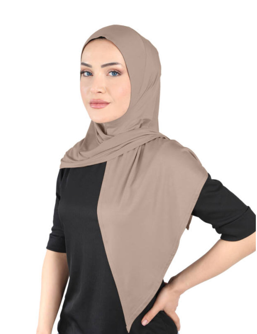 Premium Open Khimar -mocha  po14