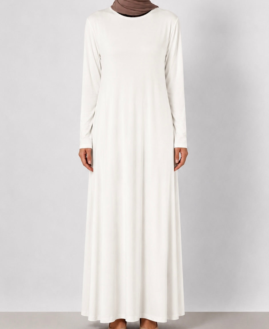 Onesize viscose abaya - White