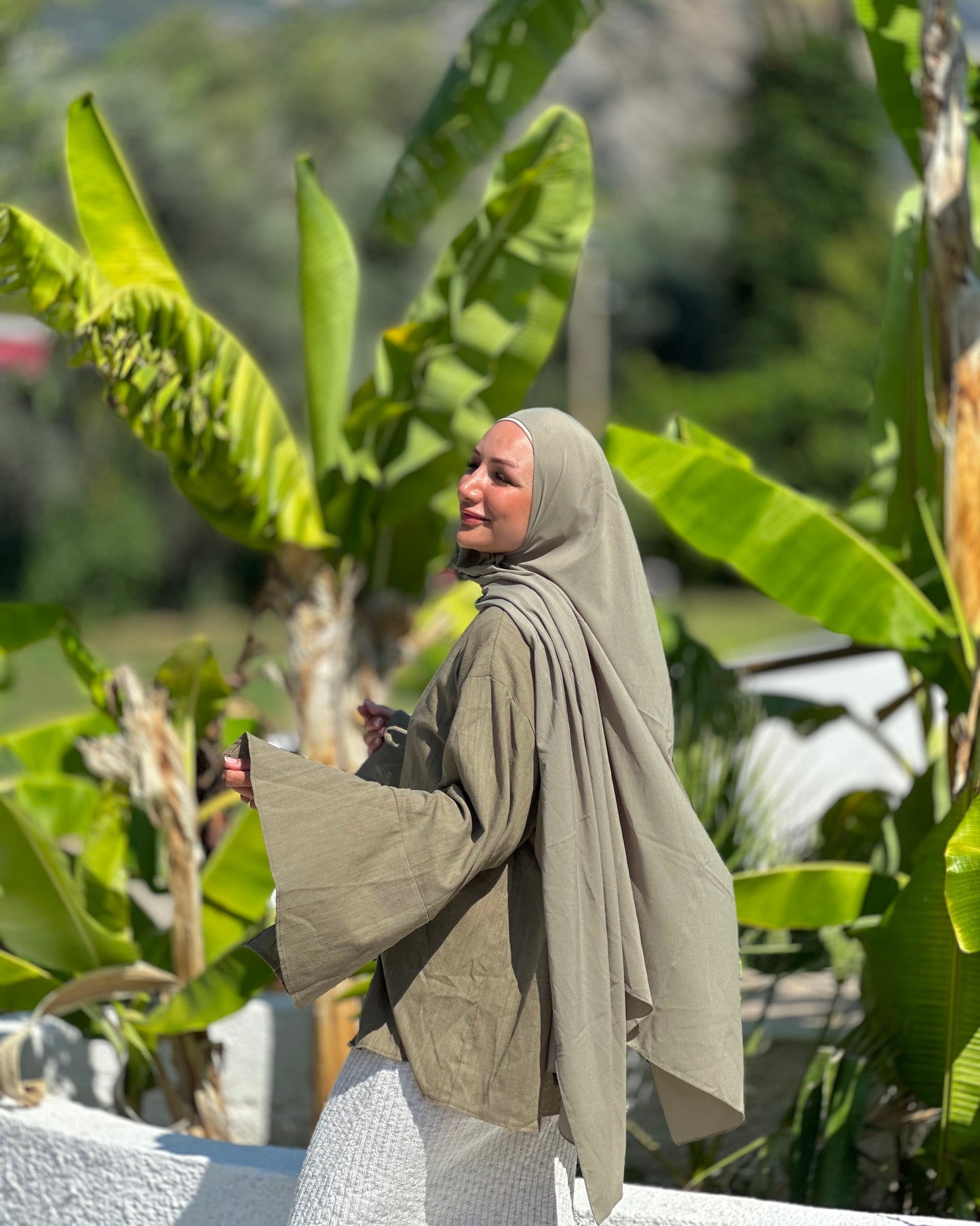 Bambus Jersey -Dusty olive Fa56