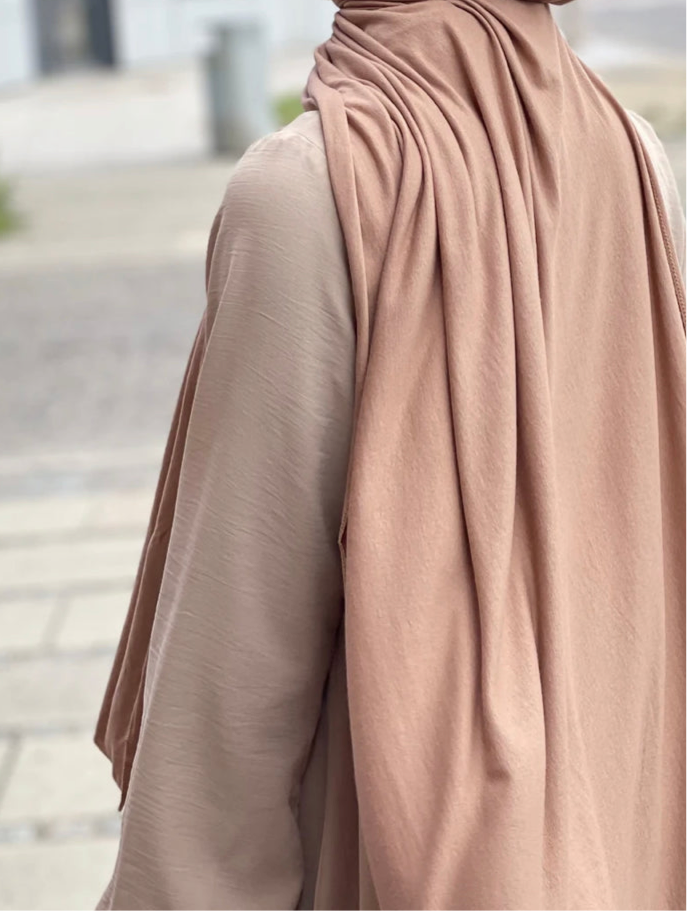 Plain Jersey Hijab - Dusty Peach b76