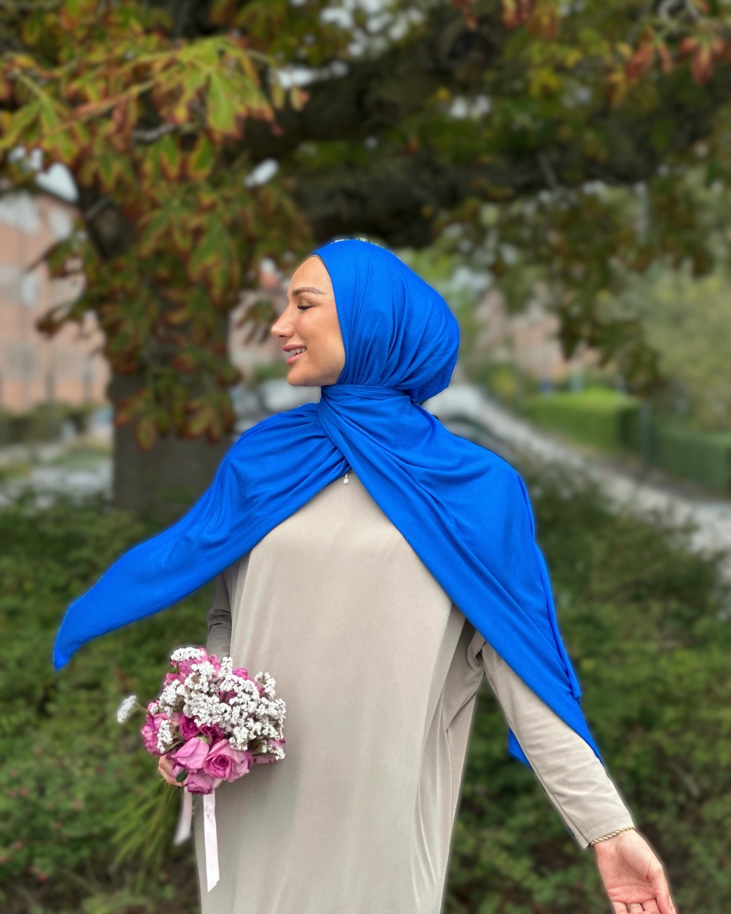 Lux Jersey hijab - Royal Blue n40