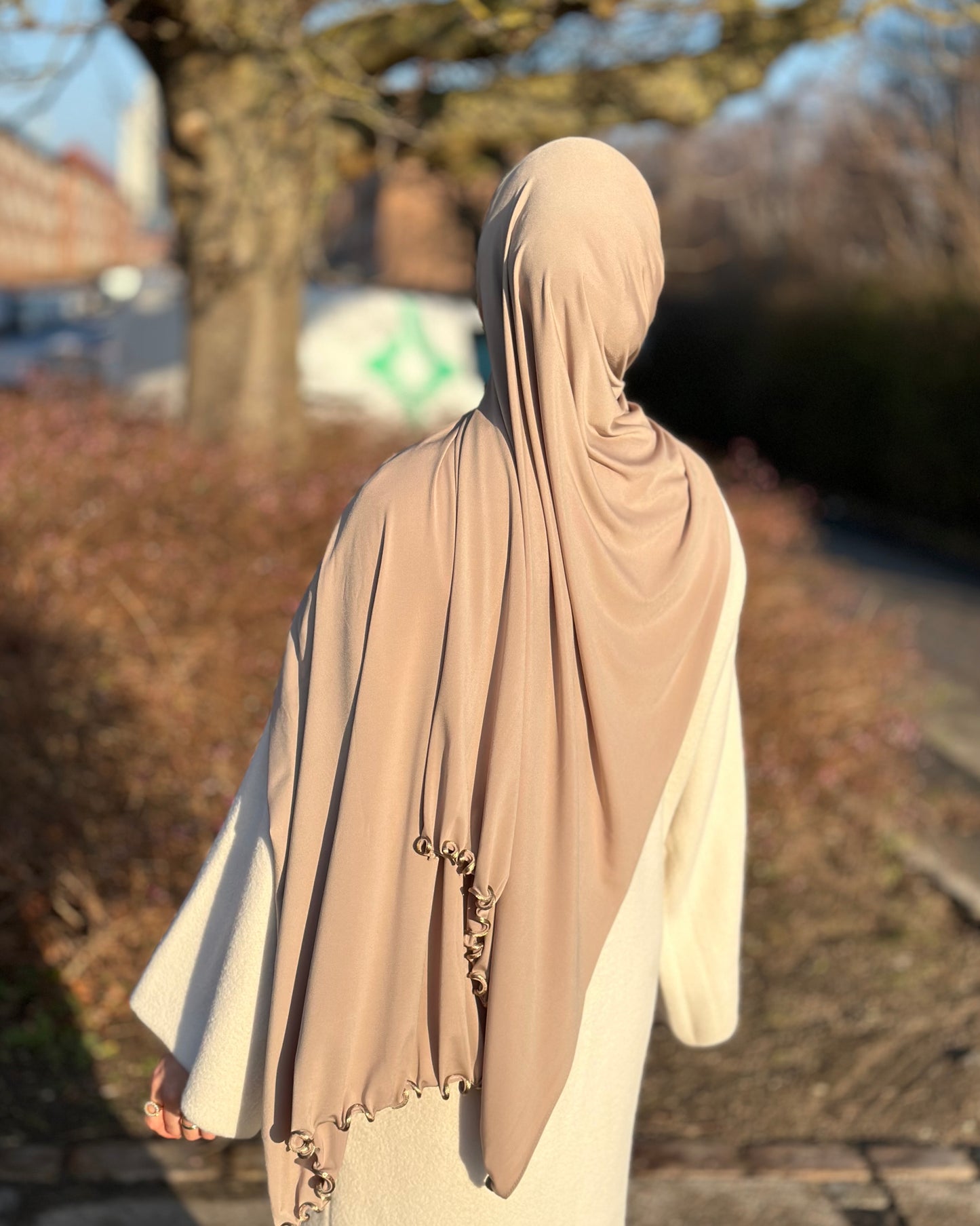 Flowy Lycra Hijab - Fudge Fl56