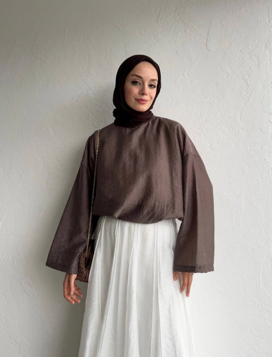 Timeless flow top - Espresso