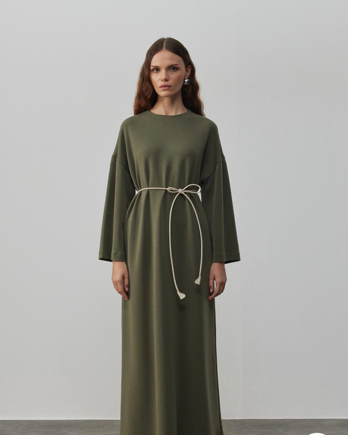 Lounge Belted Dress - khaki