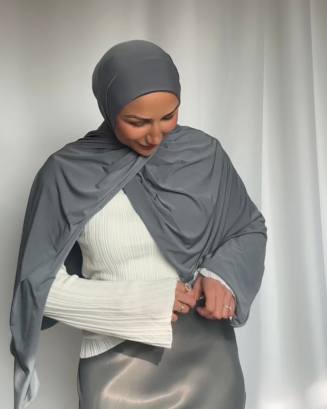 Ribbed flare top - White