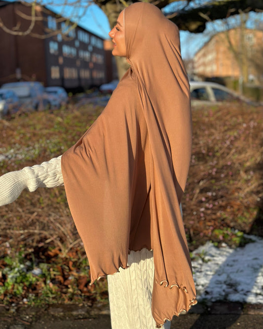 Flowy jersy Hijab - cinnamon FJ08