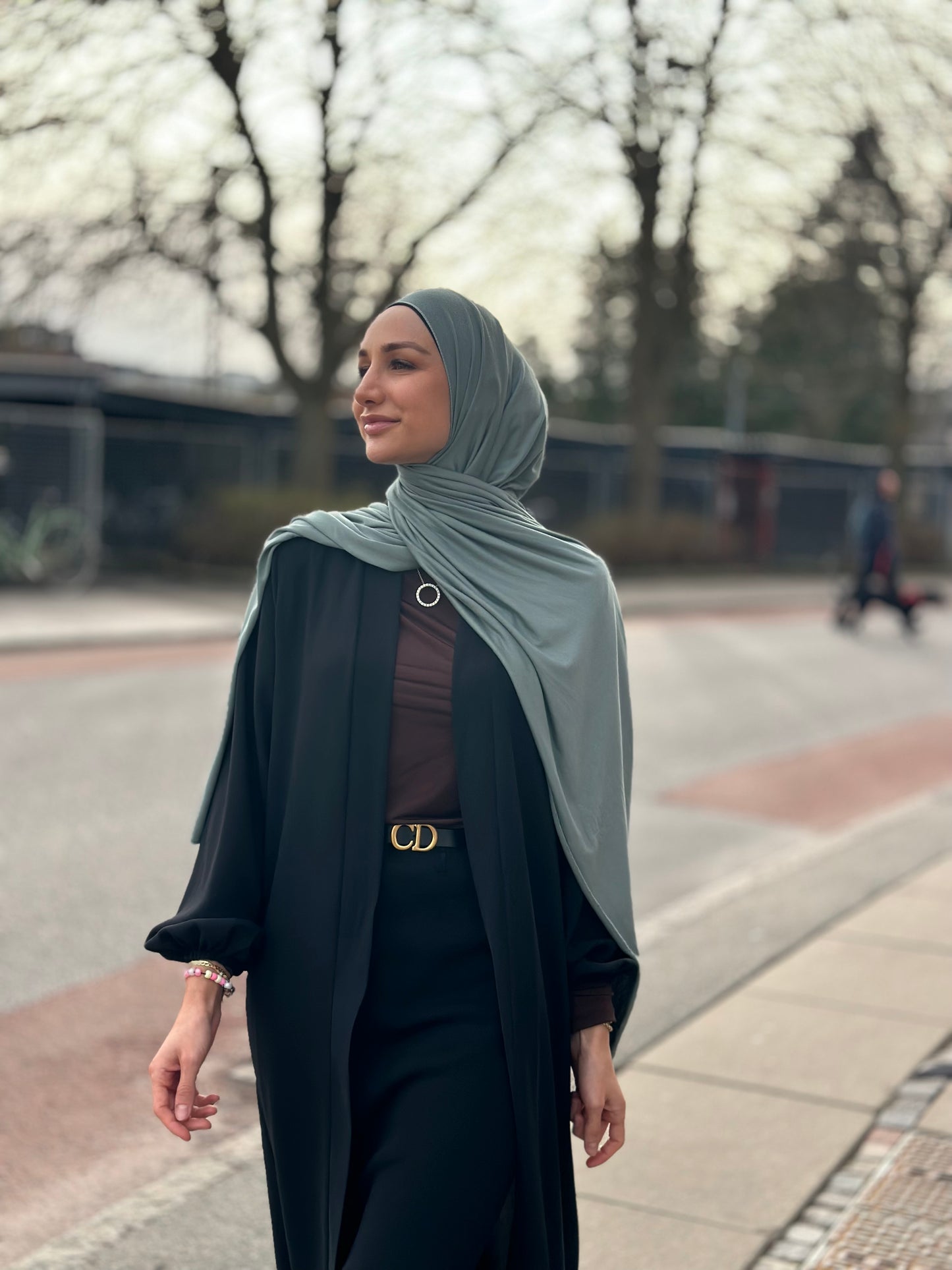 Plain Jersey hijab -  b187