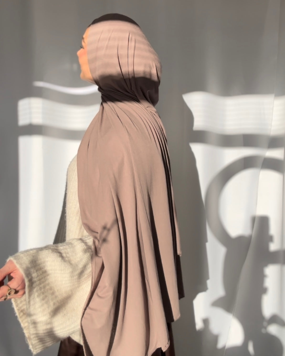 Plain Jersey Hijab - Macchiato b25