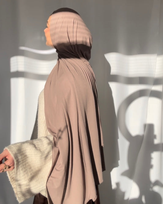 Plain Jersey Hijab - Macchiato b25