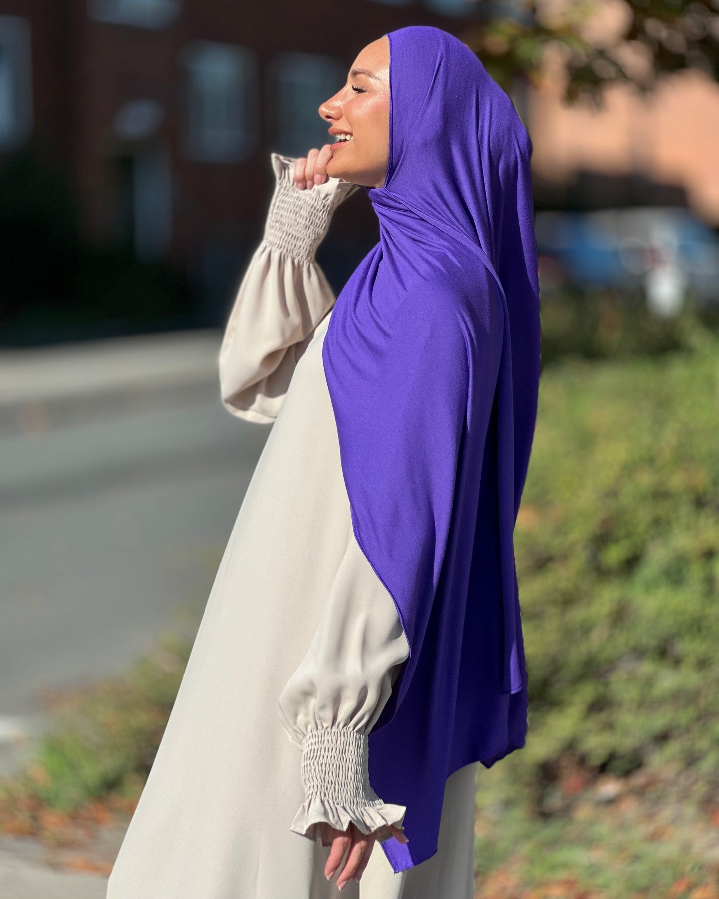 Plain Jersey hijab - Ultra Violet b201