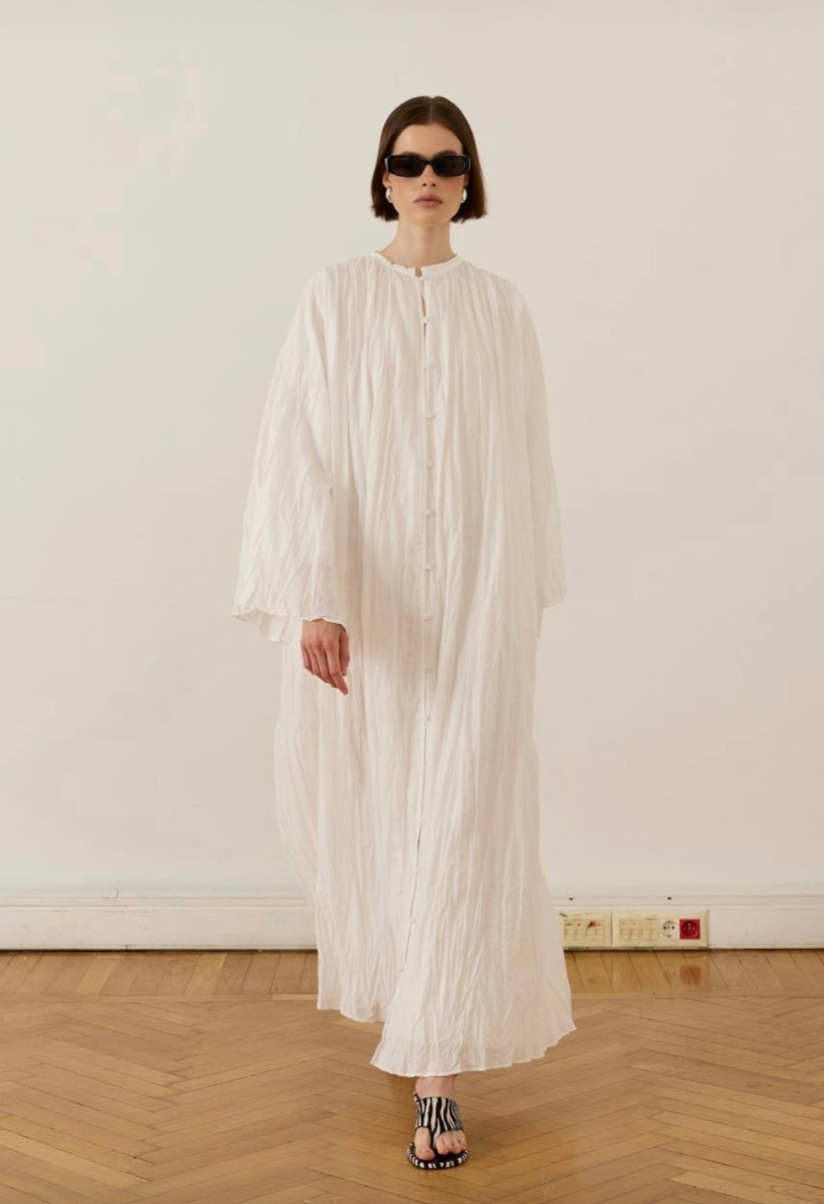 Luna Cotton Dress - White