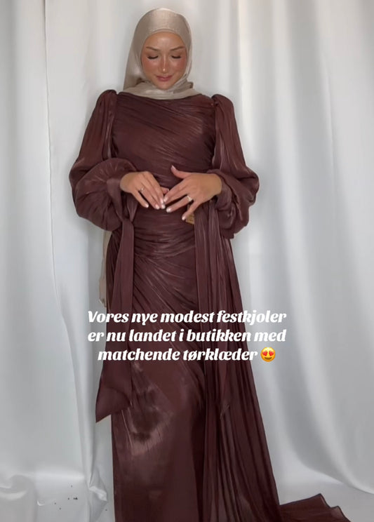 Gleaming Selin Dress - Bordeaux