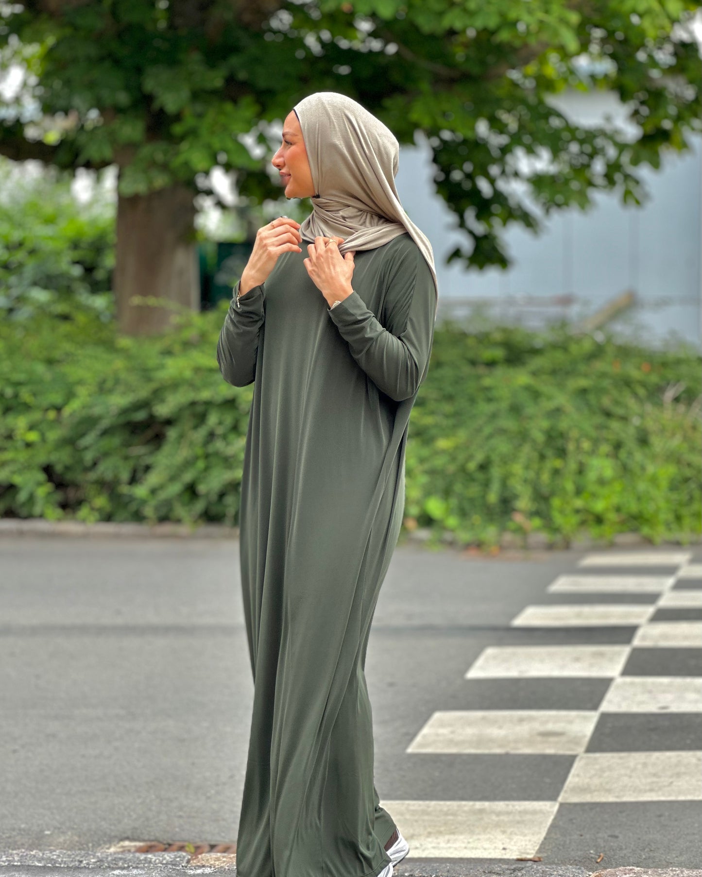 Butterfly basic Abaya - Army