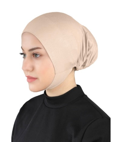 Closed Undercap with Chin Strap - sand cs04