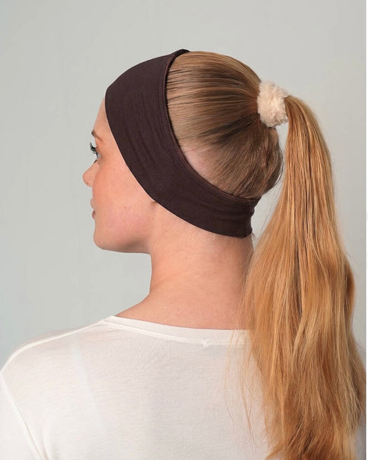 Non-slip bandana undercap - choco