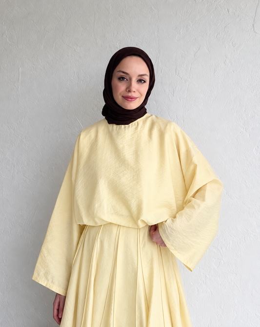 Timeless flow top - butter yellow