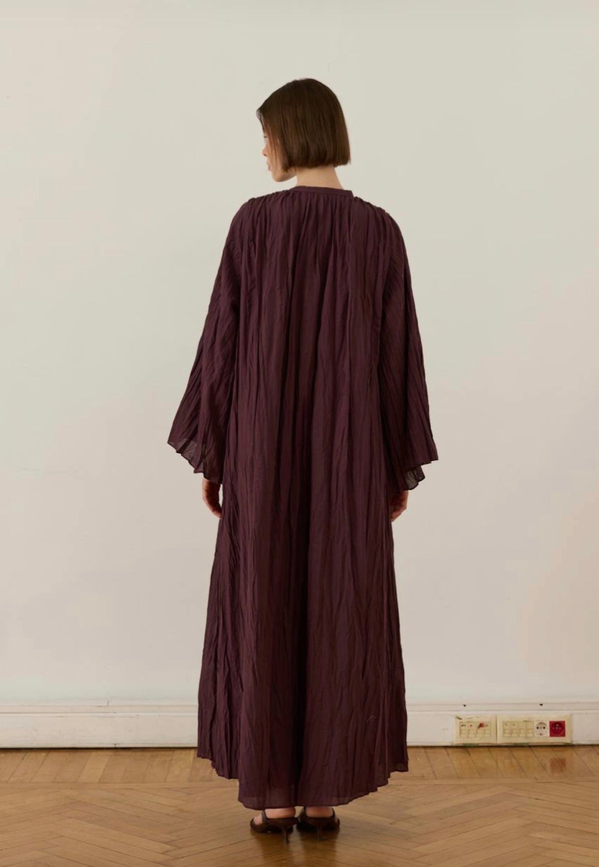 Luna Cotton Dress - Burgundy violet