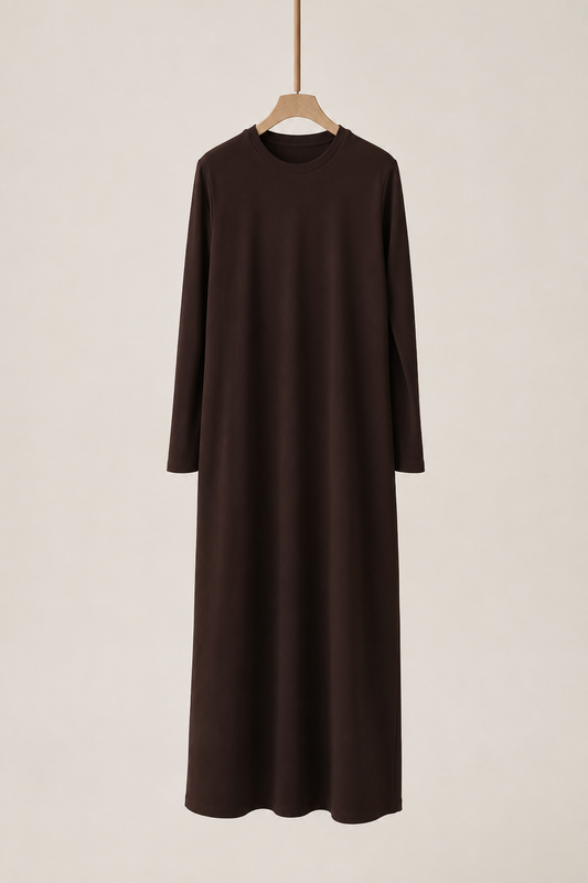 Cotton Abaya - Brown