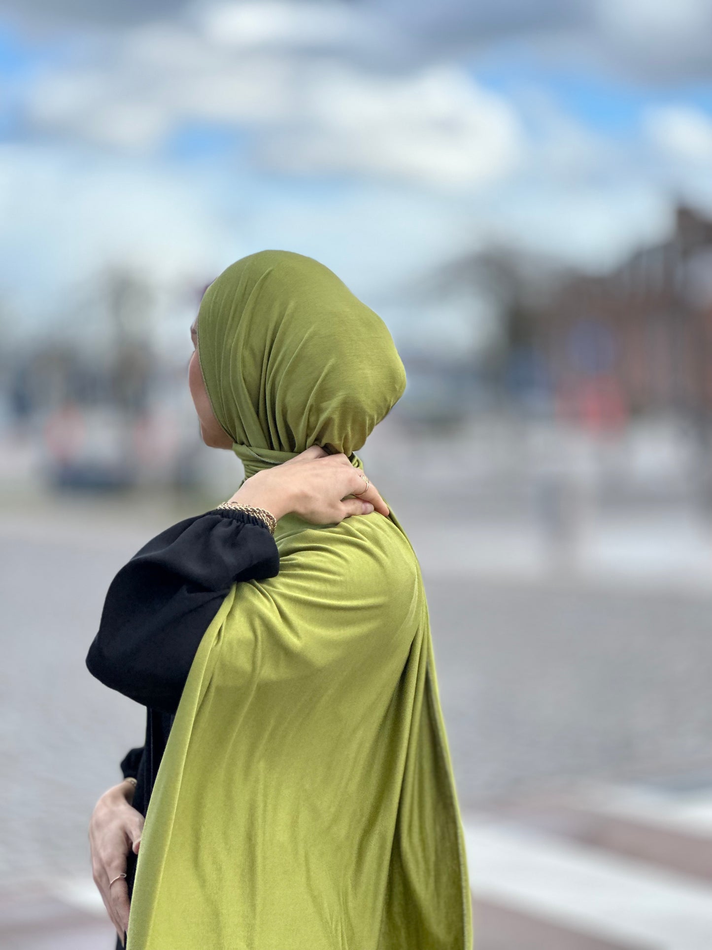 Plain Jersey hijab -  b1811