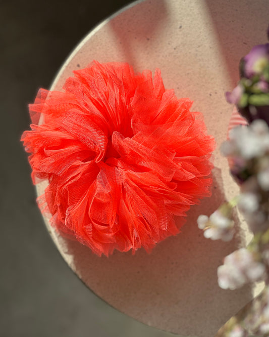 Fluffy Scrunchie - Neon orange