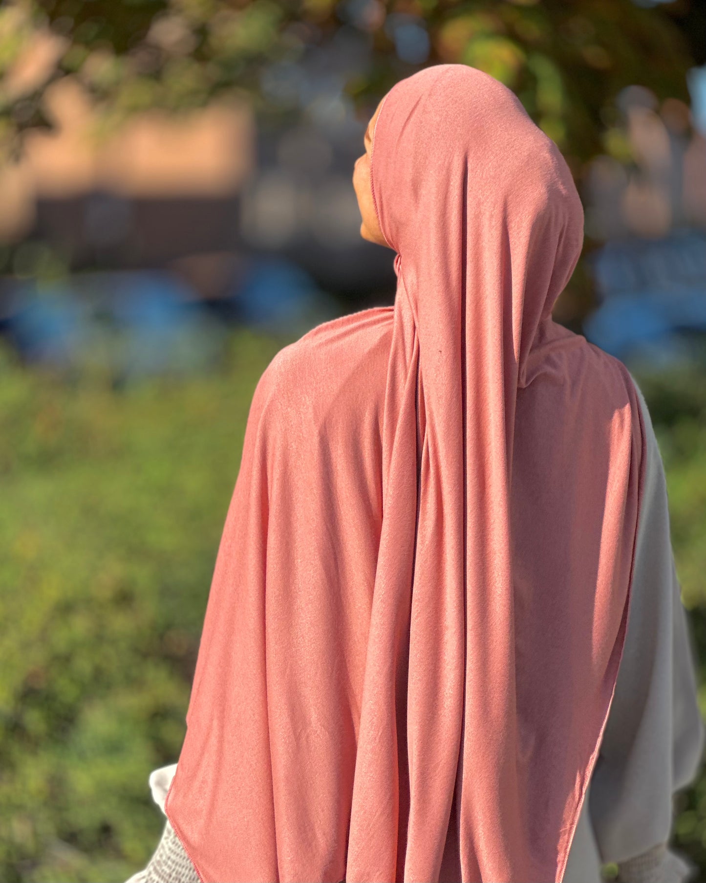 Plain Jersey hijab - Rose Lemonade  b115