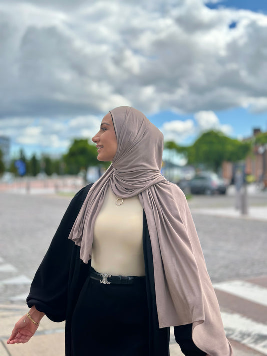 Thin Plain Jersey Hijab - Chedar Brown tb10