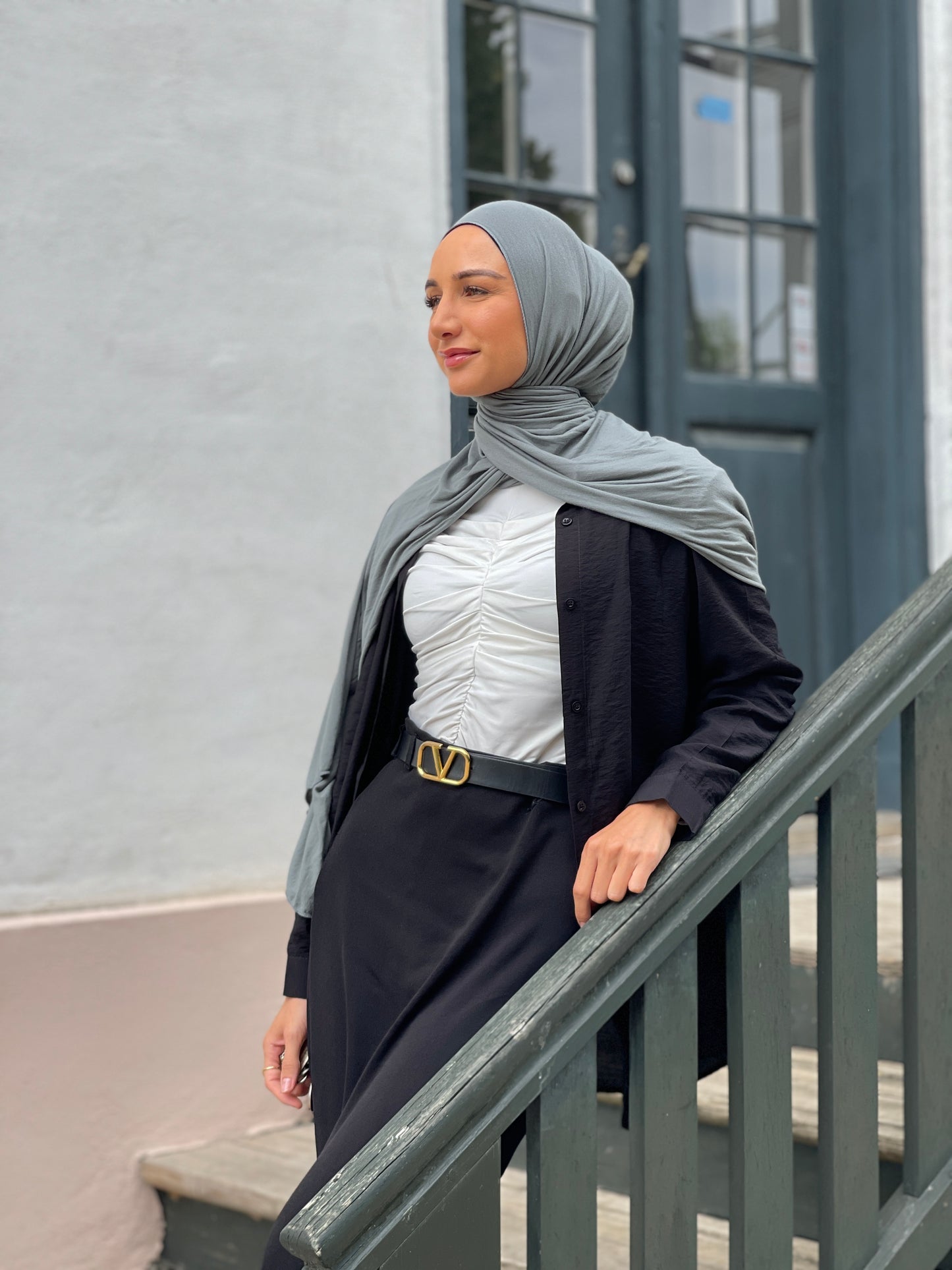 Plain Jersey hijab - b91