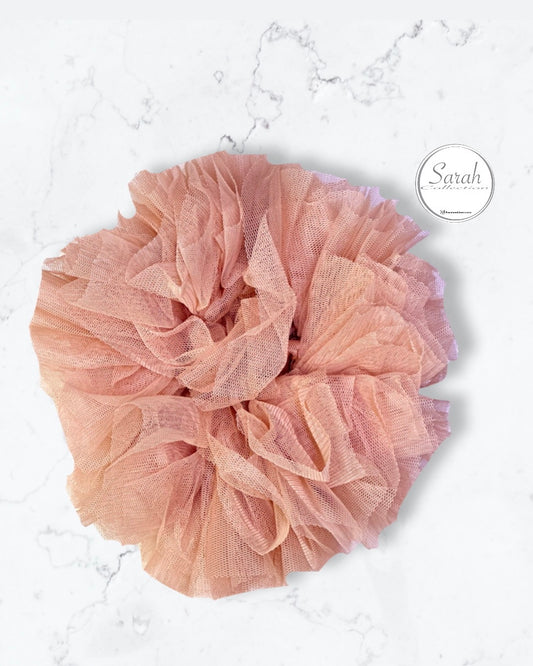 Fluffy Scrunchie - Light Peach