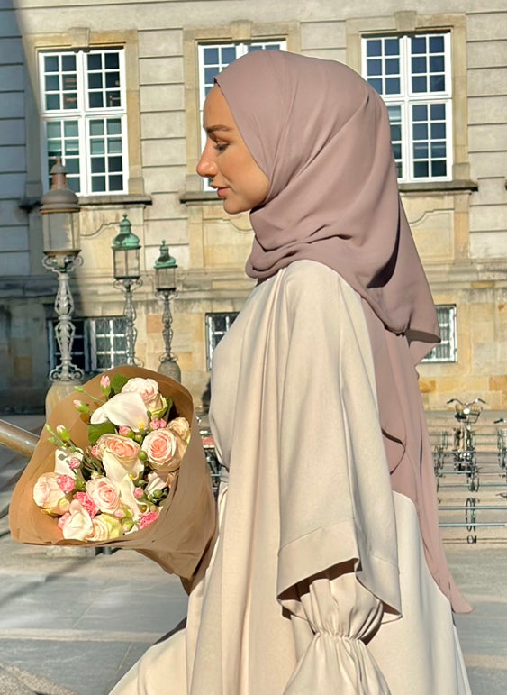 Dreamy Chiffon hijab - Milk Brown dr09