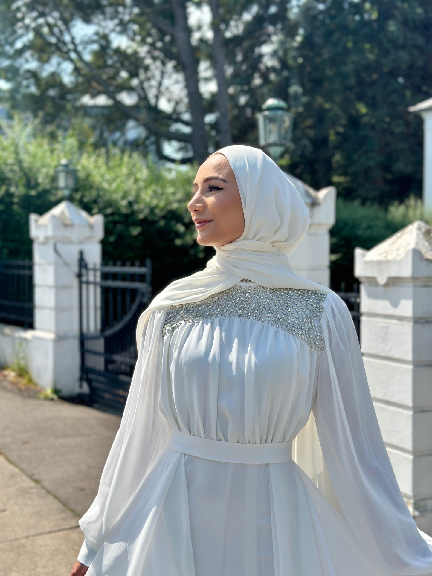 Lux chiffon Hijab - Milk White l86