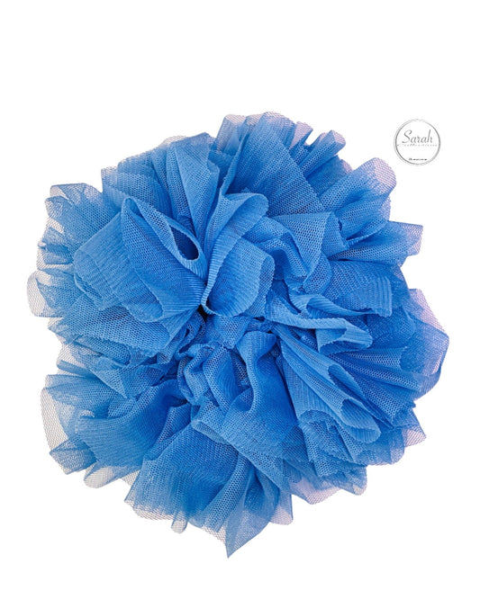 Fluffy Scrunchie - Denim Blue