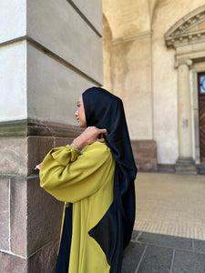 Shiny Silk Hijab - Black ss01