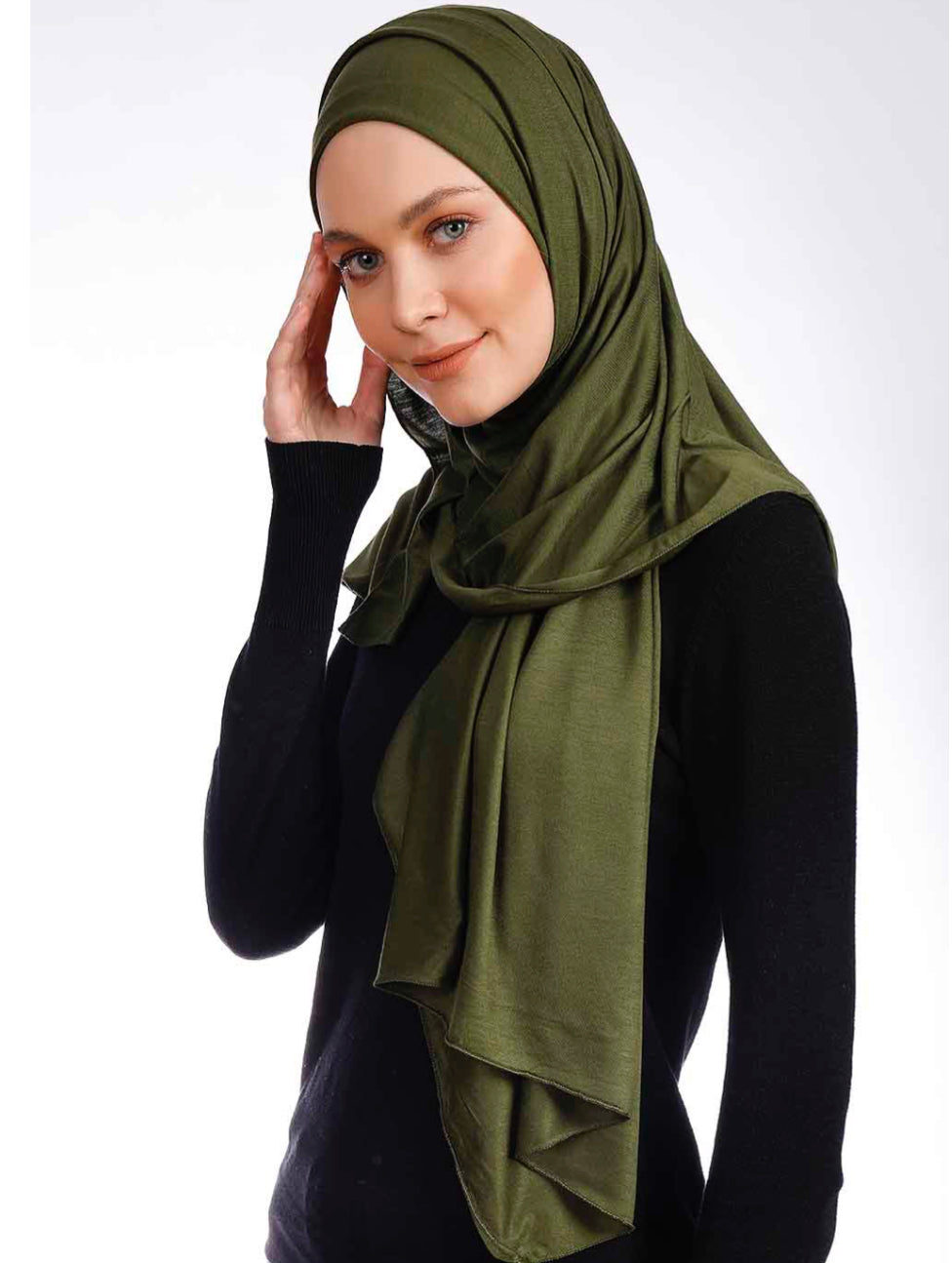 Lux Jersey Hijab - Army n09