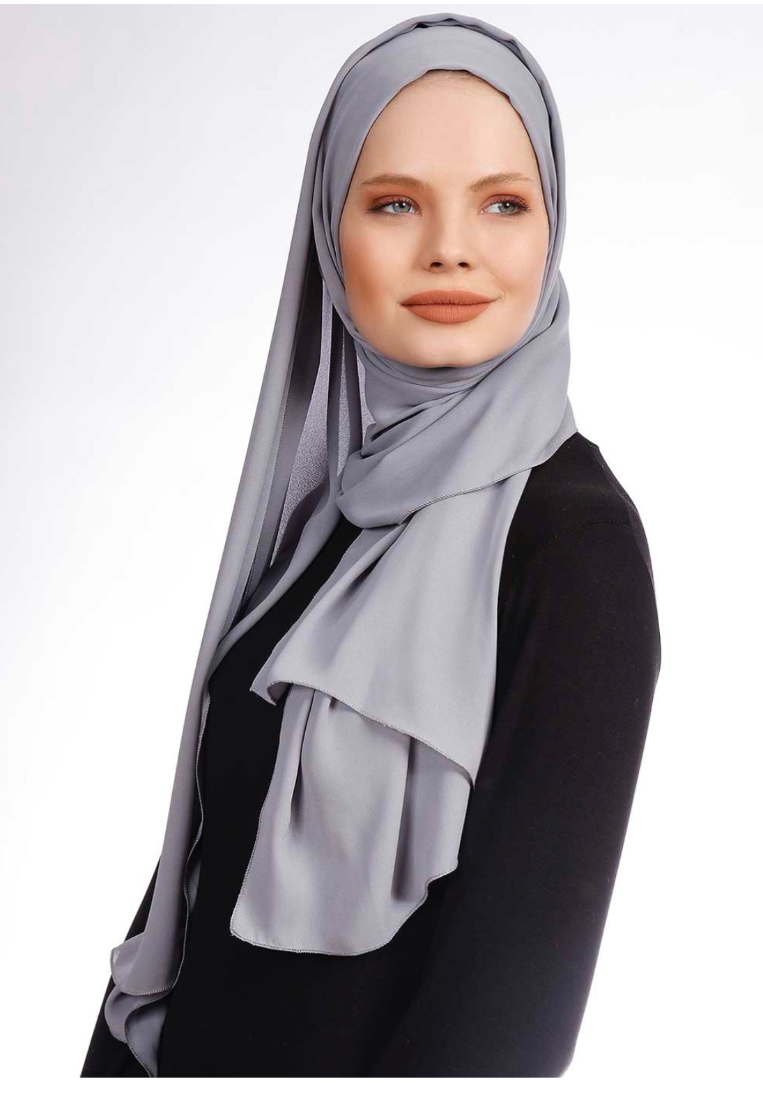 Dreamy Chiffon hijab - Grey dr07