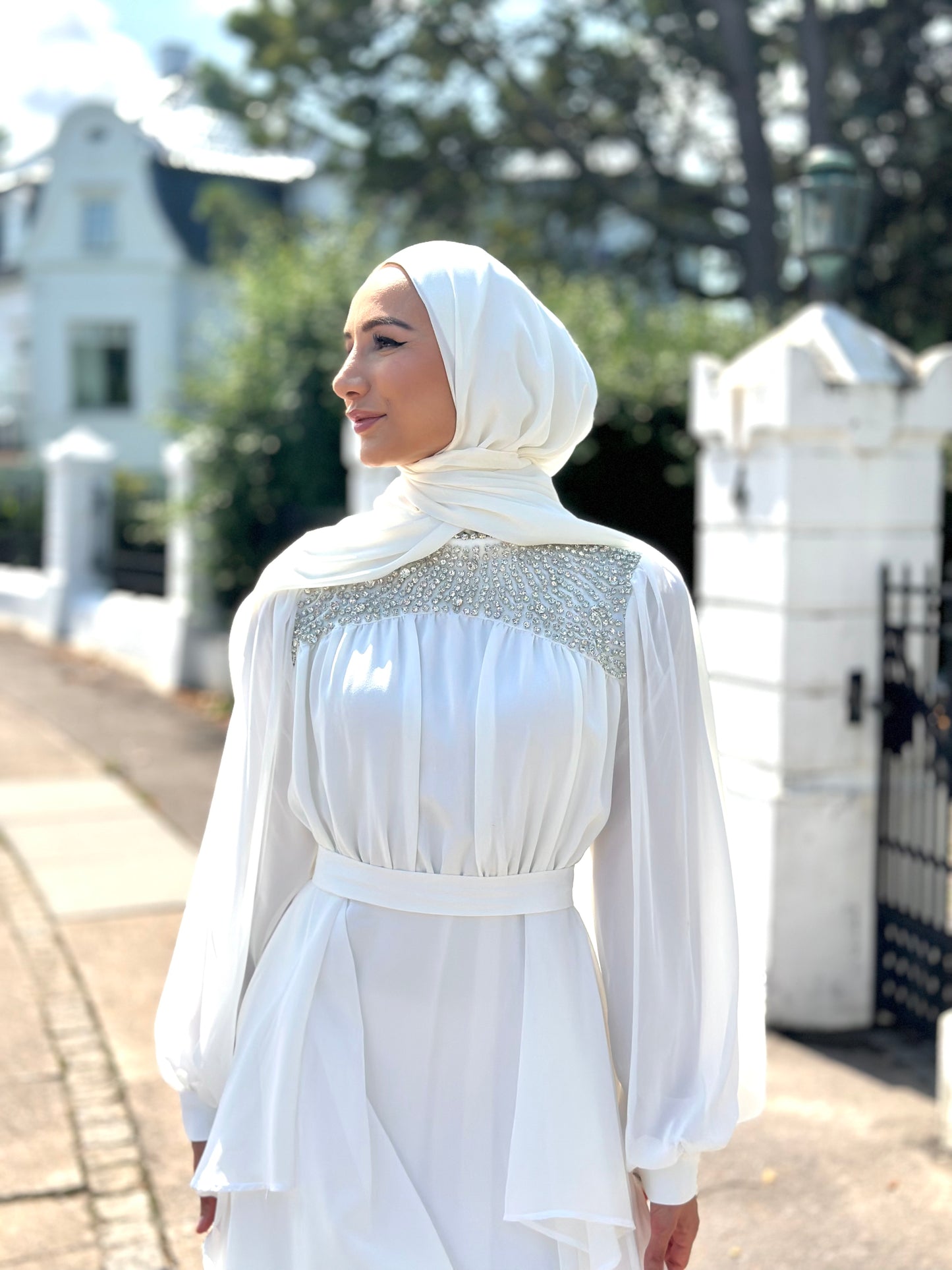 Lux chiffon Hijab - Milk White l86