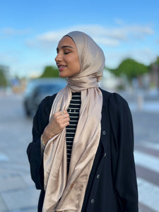 Shiny Silk Hijab - Gold ss39