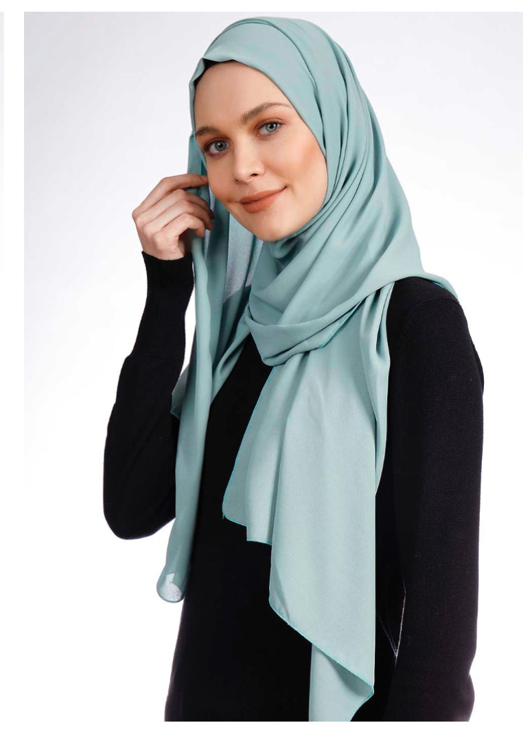 Dreamy Chiffon hijab - Mint dr12
