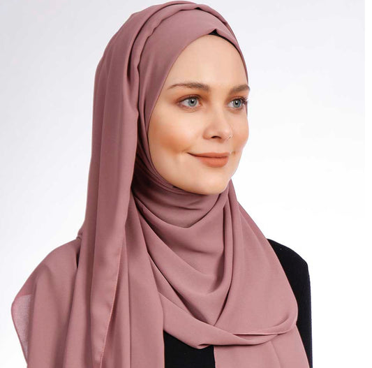 Dreamy Chiffon hijab - Old rose dr08