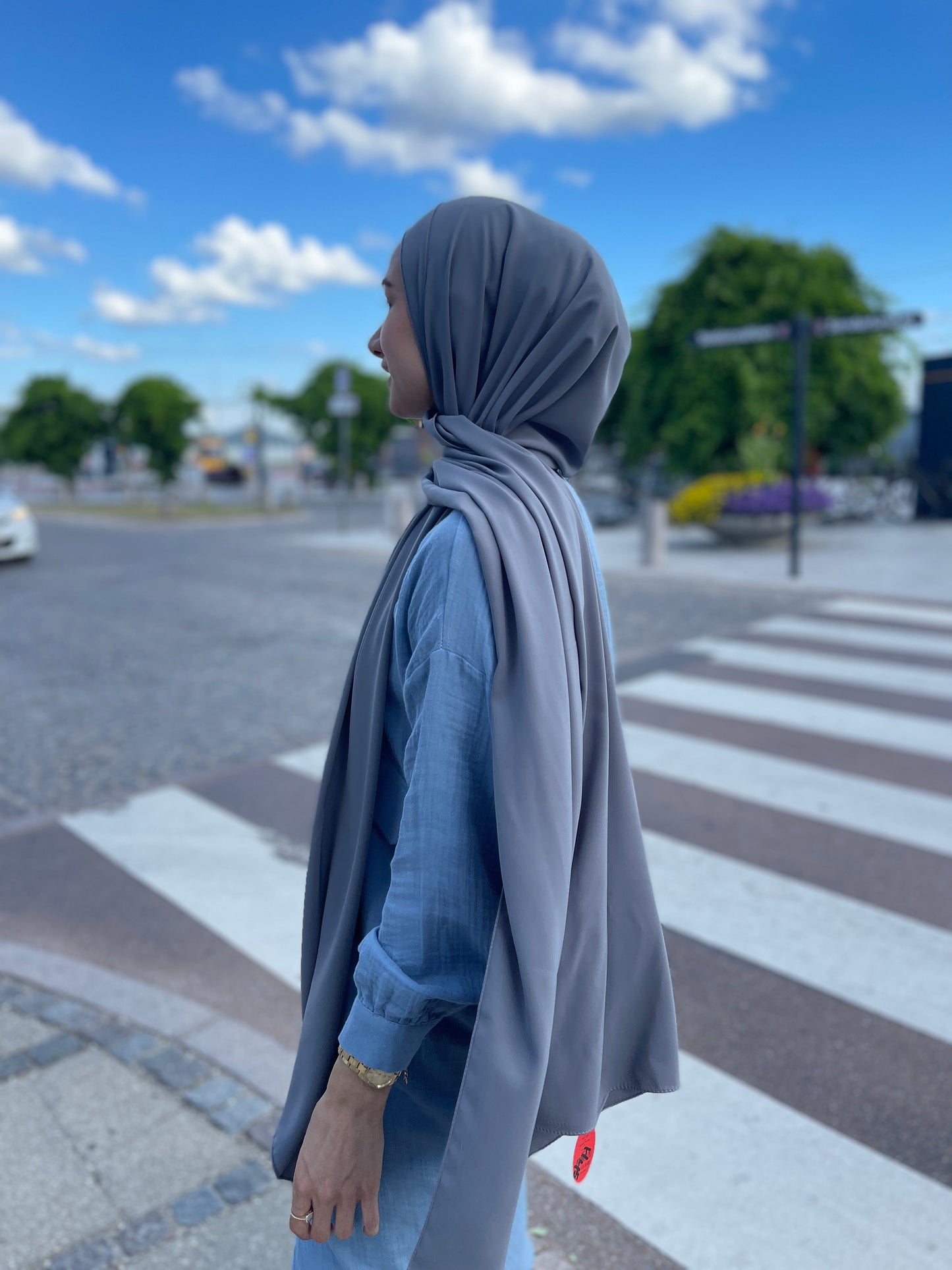 Medina silke Hijab - H45
