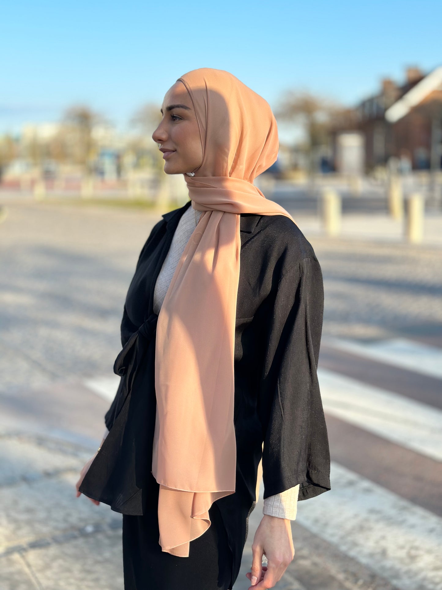 Classic chiffon hijab - c242