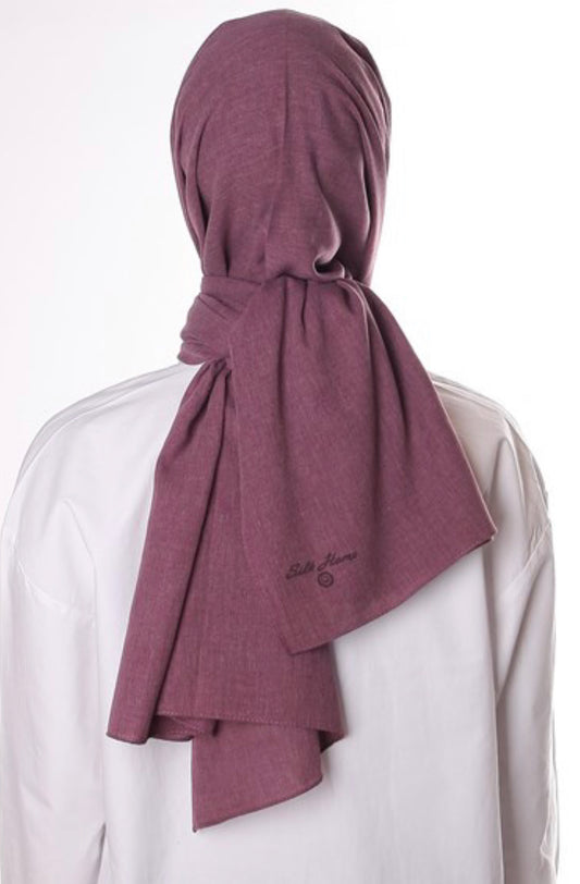 Neutral Cotton Hijab - Mürdüm Purple