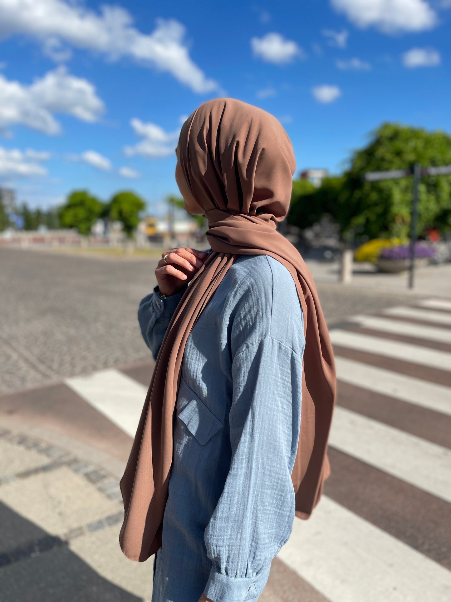 Medina silke Hijab - H57