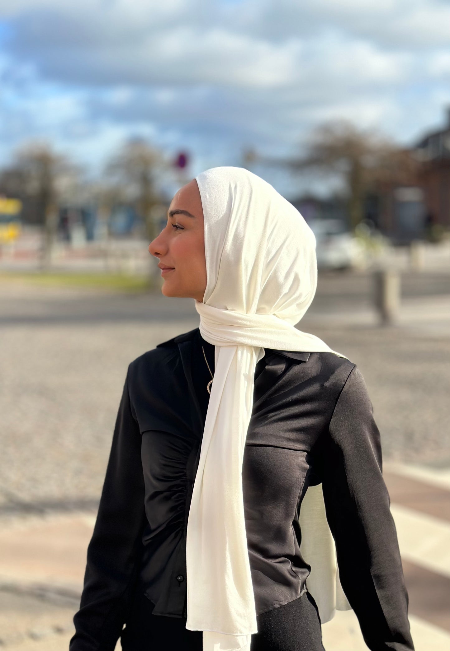 Lux Jersey hijab - Cream N03