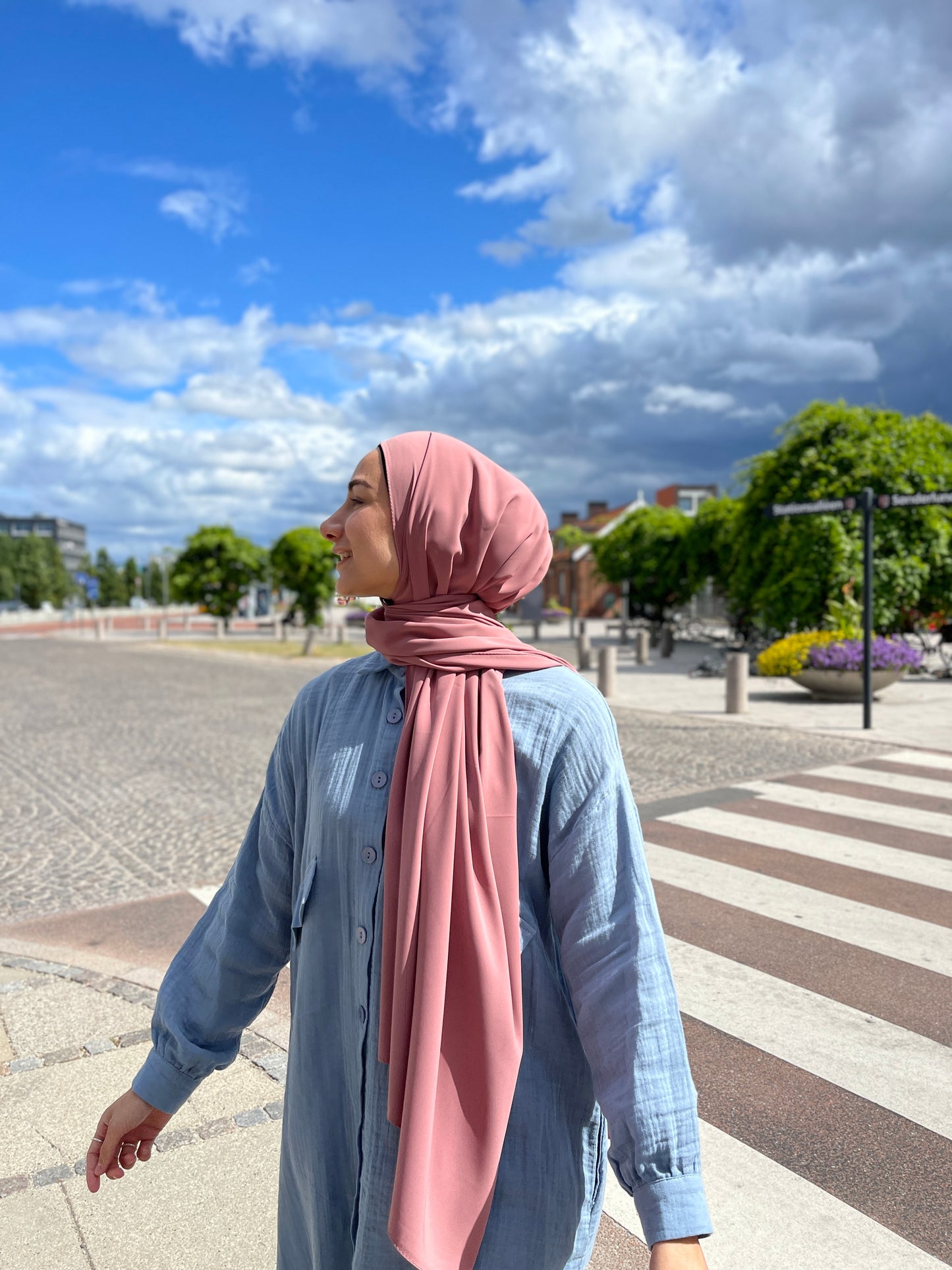 Medina silke Hijab - H34